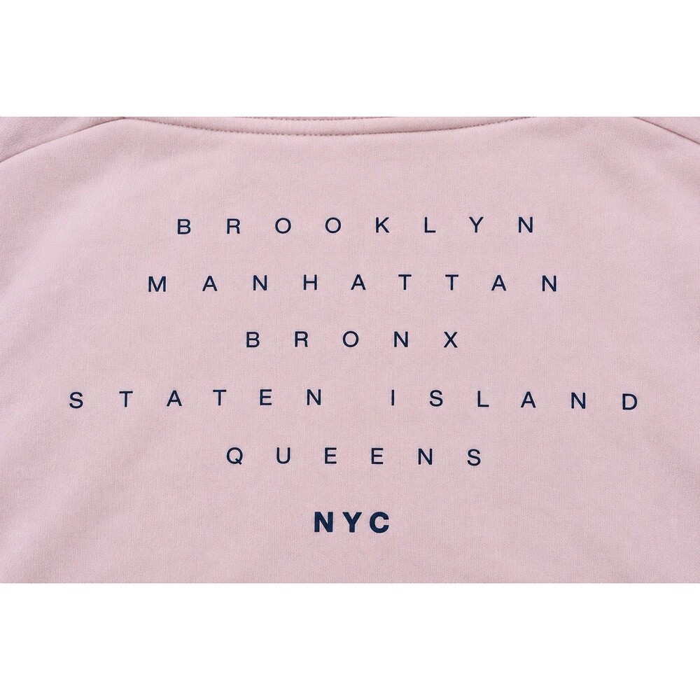 Cotton On Garments NYC 5 Boroughs Pink Hoodie Medium Unisex Pullover Map Graphic